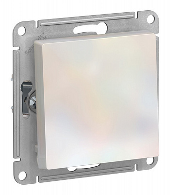 Выключатель одноклавишный SE AtlasDesign с самовозвратом механизм жемчужный ATN000415