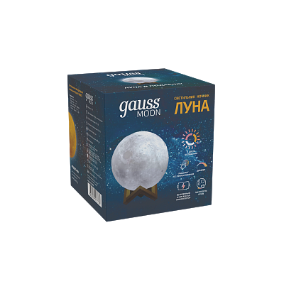 Настольная лампа Gauss 3D Луна LED NN001