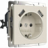 Розетка с заземлением и USB Werkel айвори матовые a062426