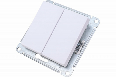 Выключатель 2-клавишный AtlasDesign (сх. 5) 10AX механизм лотос Schneider Electric ATN001351