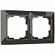 Рамка для розетки на 2 поста серо-коричневый Werkel Fiore W0022207 a051025