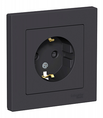 Розетка SE AtlasDesign карбон ATN001044