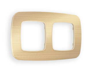 Рамка OMEGA Radian (Шампань Металл шлифованный) на 2 поста OF580302