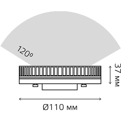 Лампа Gauss Elementary GX70 14W 1300lm 4100K LED 83824 (3 шт)