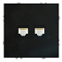 Розетка компьютерная 2-местная RJ-45 (механизм), STEKKER Эмили, RST00-5111-05, черный уголь, soft touch