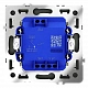 Переключатель проходной одноклавишный встраиваемый VOLTUM S70 10А VLS010306, титан