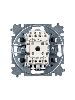 Переключатель одноклавишный ABB Levit слоновая кость/белый 2CHH590645A6017