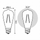 Лампа Gauss Filament ST64 10W 970lm 4100К Е27 LED 157802210