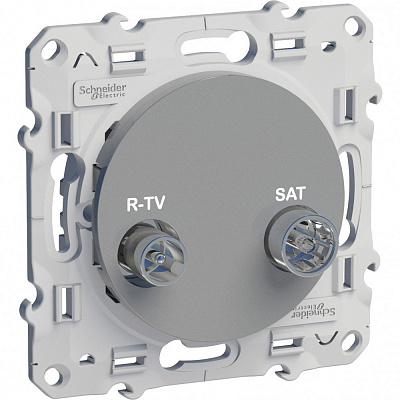 Розетка R-TV/SAT алюминий SE Odace S53R454