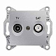Розетка TV/SAT проходная 4dB алюминий SE Sedna SDN3401960