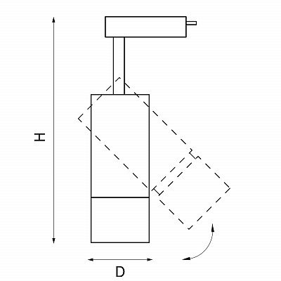 Трековый светодиодный светильник для 1-фазного трека Lightstar Volta 229246