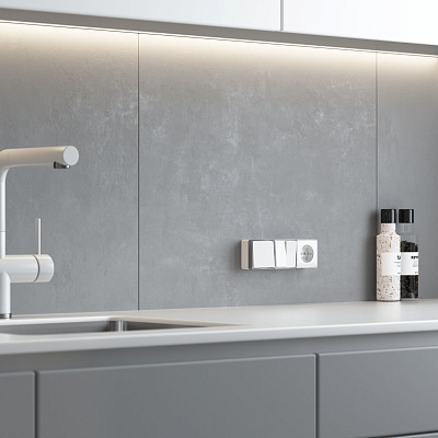 Переключатель одноклавишный проходной Werkel Gallant белые a051570