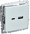 Розетка USB IEK Brite A+C 18Вт РЮ11-1-БрЖ жемчуг BR-U22-018-K36