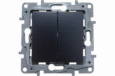 Переключатель 2-кл. антрацит Etika 672612