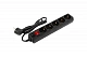Сетевой фильтр с выключателем и заземлением 5м General Lighting Systems GPS-5-16-3x1-500-B 471005, черный