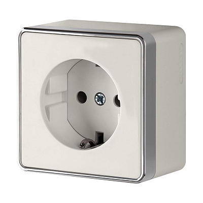 Розетка с заземлением и шторками Werkel Gallant слоновая кость a036786