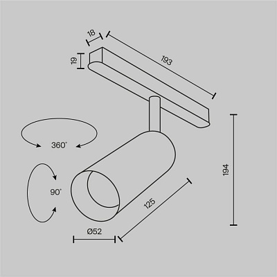 Магнитный трековый светильник Maytoni Focus LED TR032-2-12W4K-M-BW