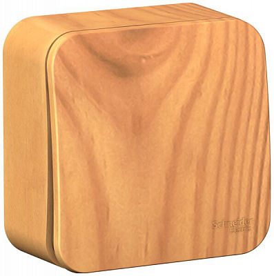 Выключатель одноклавишный SE Blanca с самовозвратом с изолированой пластиной ясень BLNCA101015