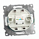 Розетка компьютерная 1-местная RJ-45 (механизм), STEKKER Катрин GLS00-7107-04, шоколад