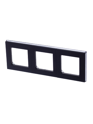 Рамка на 3 поста ABB Levit антрацит/дымчатый черный 2CHH015030A6063