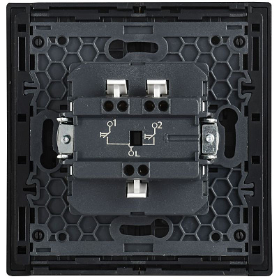 Выключатель жалюзи 10А IEK FORTE&PIANO FP711M FP-V15-0-10-1-M-K50 металл никель