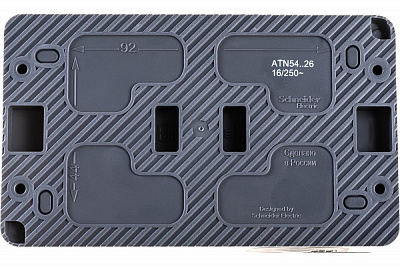 Розетка двойная с заземлением SE AtlasDesign Profi54 антрацит ATN544026