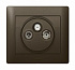Накладка на TV розетку темная бронза Legrand Galea Life 771289