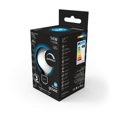 Лампа Gauss Filament G200 14W 1170lm 4100К Е27 LED 153202214-D (10 шт)