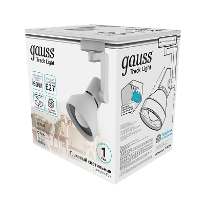 Светильник трековый однофазный Gauss TR014