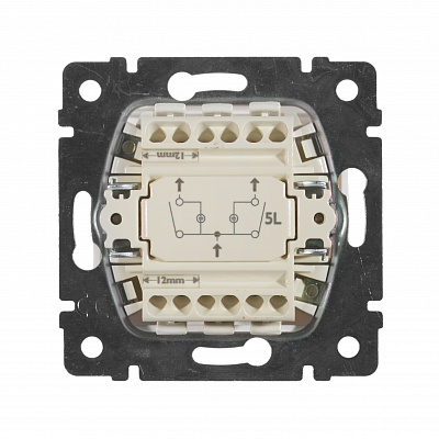 Выключатель двухклавишный с подсветкой белый Legrand Valena Classic 774428