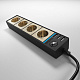 Розеточный блок 4-х местный + 3 USB Werkel W6514944 черный/шампань a051462