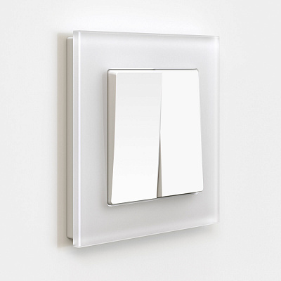 Выключатель двухклавишный Werkel белый матовый a059271