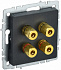 Аудиорозетка IEK Brite РА10-БрЧ черный BR-S40-K02