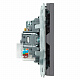 Розетка TV + компьютерная RJ-45 (механизм), STEKKER Эмили, RST00-5106-10, платиново-серый, soft touch