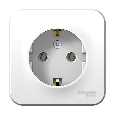 Розетка с заземлением белая SE Blanca BLNRA010101