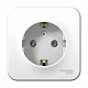 Розетка с заземлением белая SE Blanca BLNRA010101