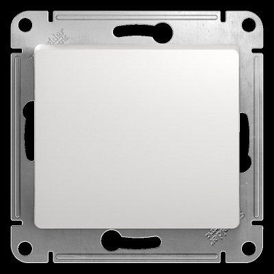 Выключатель одноклавишный белый SE Glossa GSL000115