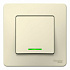 Выключатель одноклавишный SE Blanca с подсветкой молочный BLNVS010112