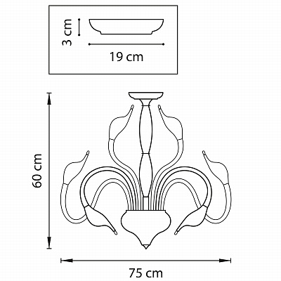 Потолочная люстра Lightstar Cigno Collo Bk 751027