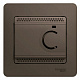 Термостат электронный теплого пола с датчиком шоколад SE Glossa GSL000838