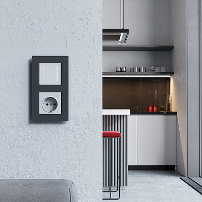 Сенсорный выключатель двухклавишный Werkel белый a063598