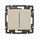 Выключатель двухклавишный бежевый Legrand Valena Classic 774305