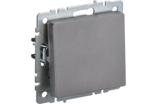 Переключатель одноклавишный перекрестный IEK Brite ВС10-1-3-БрС сталь BR-V13-0-10-K46