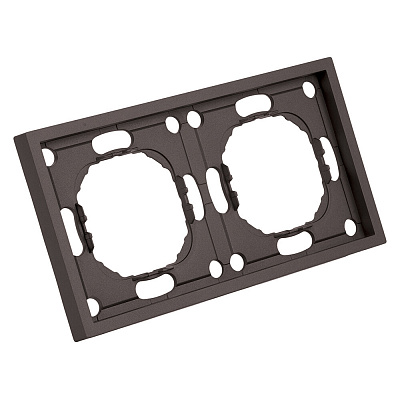 Рамка 2-местная STEKKER Эмили антрацит, soft touch PFR00-5002-09