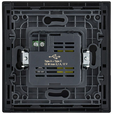 Розетка USB A+C 18Вт IEK FORTE&PIANO FP751M FP-U22-018-M-K50 металл никель