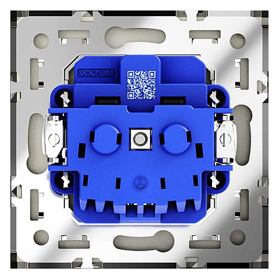 Розетка встраиваемая VOLTUM S70 с заземлением 16А, (шелк) VLS040104