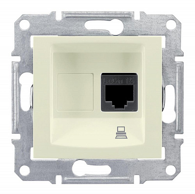 Розетка RJ45 кат.5е бежевая SE Sedna SDN4300147