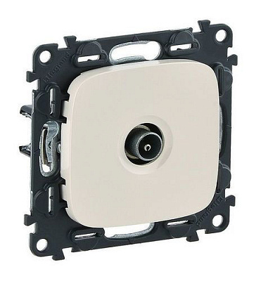 Розетка TV проходная слоновая кость Legrand Valena Allur 753861