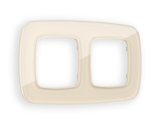 Рамка OMEGA Radian (Бежевый Стекло органическое) на 2 поста OF320302