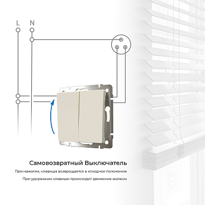 Выключатель двухклавишный Werkel слоновая кость a062573